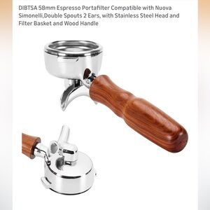 Wood Handle Espresso Portafilter 58mm